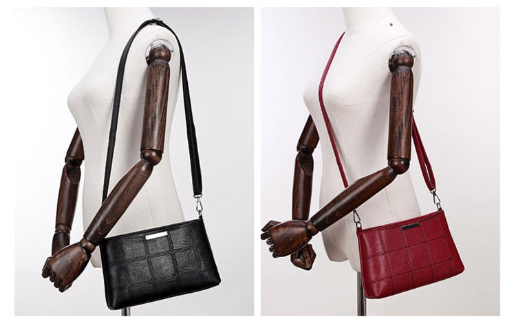 Simple Leather Women Shoulder Bag Fashion Patchwork Messenger Bags