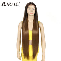 Noble Cosplay Wigs For Black Women Straight Synthetic Lace Front Hair 38 Inch Ombre Lace Front Wig Cosplay Blonde Lace Front Wig