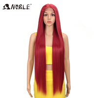 Noble Cosplay Wigs For Black Women Straight Synthetic Lace Front Hair 38 Inch Ombre Lace Front Wig Cosplay Blonde Lace Front Wig