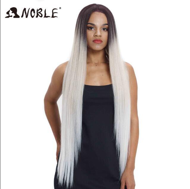 Noble Cosplay Wigs For Black Women Straight Synthetic Lace Front Hair 38 Inch Ombre Lace Front Wig Cosplay Blonde Lace Front Wig