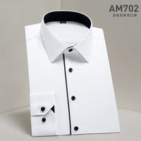 Hot Sale High Quality Men Shirt Long Sleeve Twill Solid Causal  Formal Business Shirt