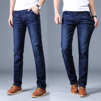 2020 New Men Stretch Jeans Male Classic Elasticity Business jeans men fashion comfortable Solid slim straight long Denim pants