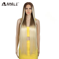 Noble Cosplay Wigs For Black Women Straight Synthetic Lace Front Hair 38 Inch Ombre Lace Front Wig Cosplay Blonde Lace Front Wig