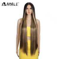 Noble Cosplay Wigs For Black Women Straight Synthetic Lace Front Hair 38 Inch Ombre Lace Front Wig Cosplay Blonde Lace Front Wig