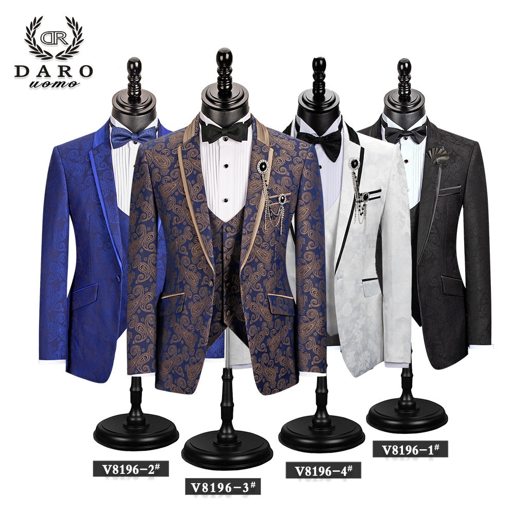 New Style Blazer Pattern Jacket Vest Pant 3 Piece Slim Fit