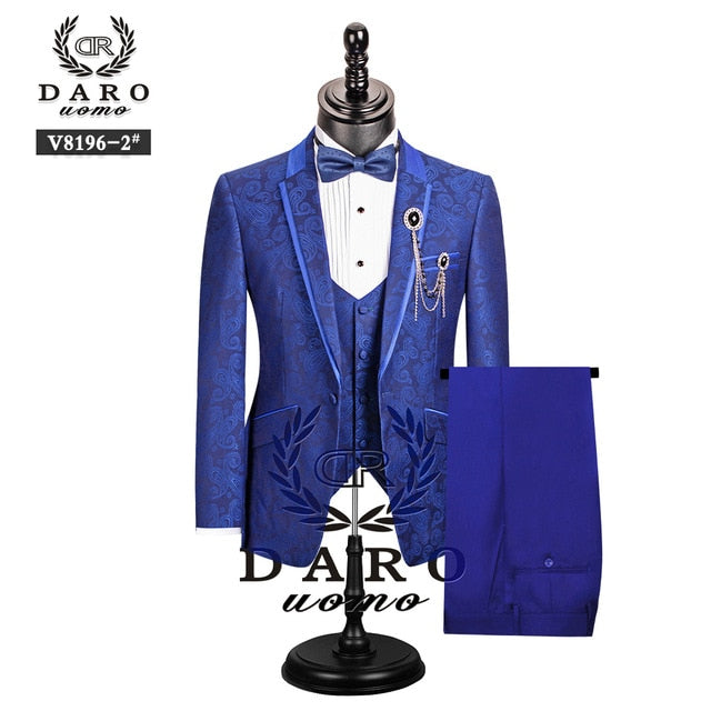 New Style Blazer Pattern Jacket Vest Pant 3 Piece Slim Fit