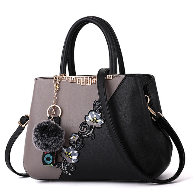 Embroidered Messenger Bags Women Leather Handbags Bags for Women 2020 Sac a Main Ladies Hand Bag Female bag new