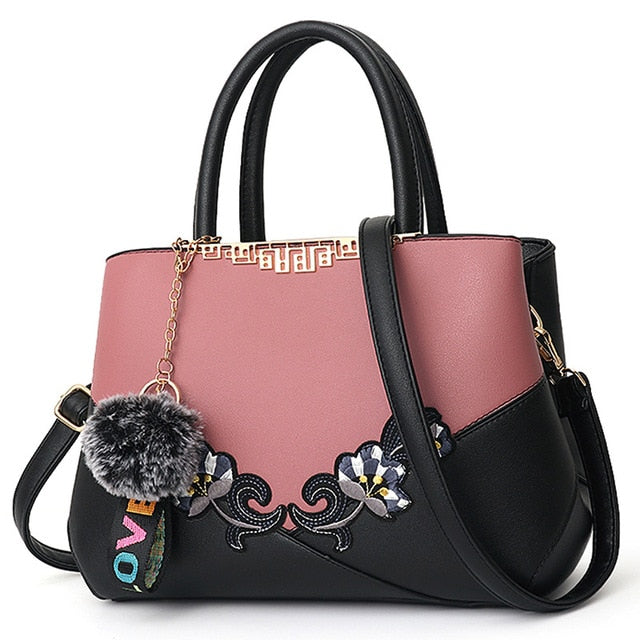 Embroidered Messenger Bags Women Leather Handbags Bags for Women 2020 Sac a Main Ladies Hand Bag Female bag new