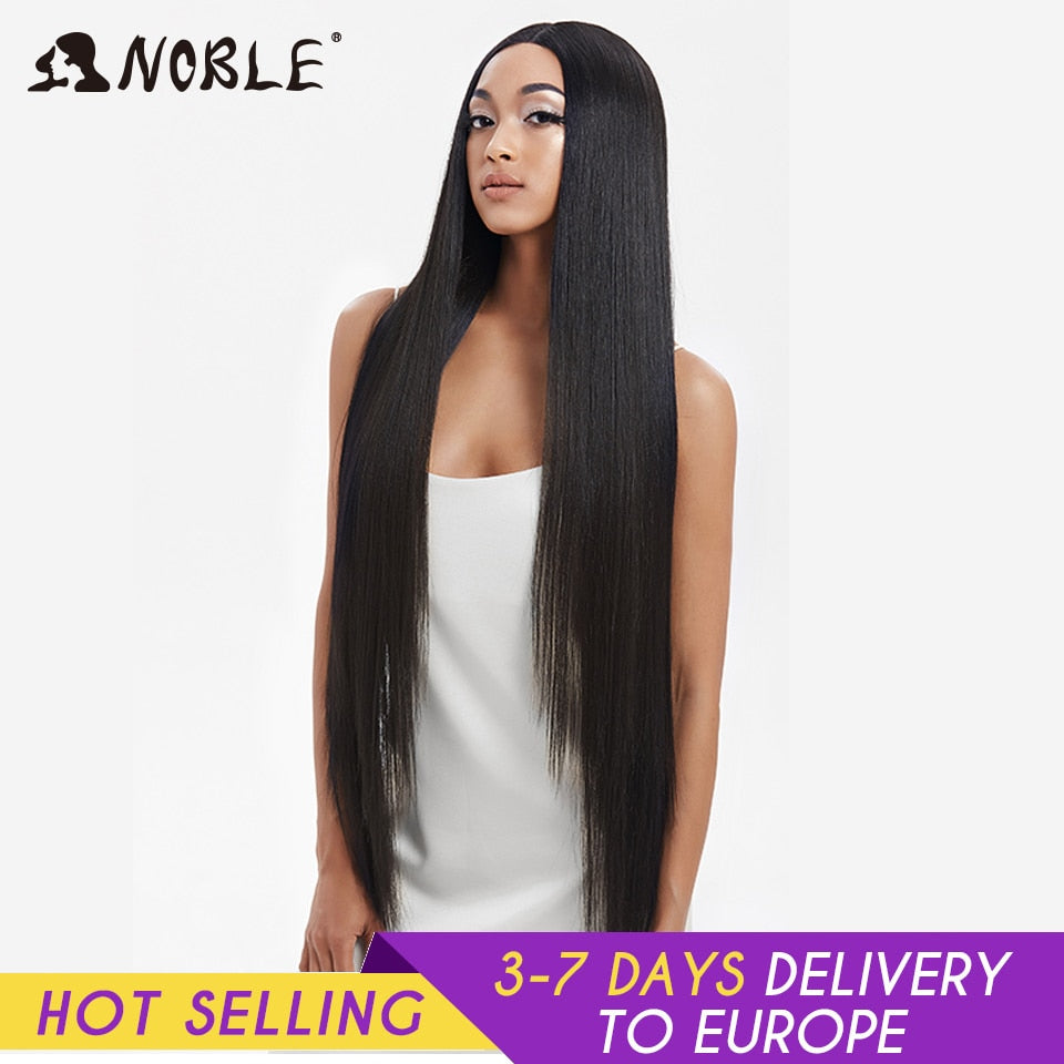 Noble Cosplay Wigs For Black Women Straight Synthetic Lace Front Hair 38 Inch Ombre Lace Front Wig Cosplay Blonde Lace Front Wig