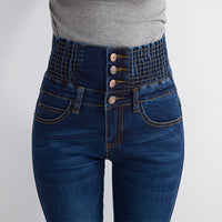 Winter Jeans High Waist Skinny Pants Fleece /no velvet Elastic Waist Jeggings Casual Jeans