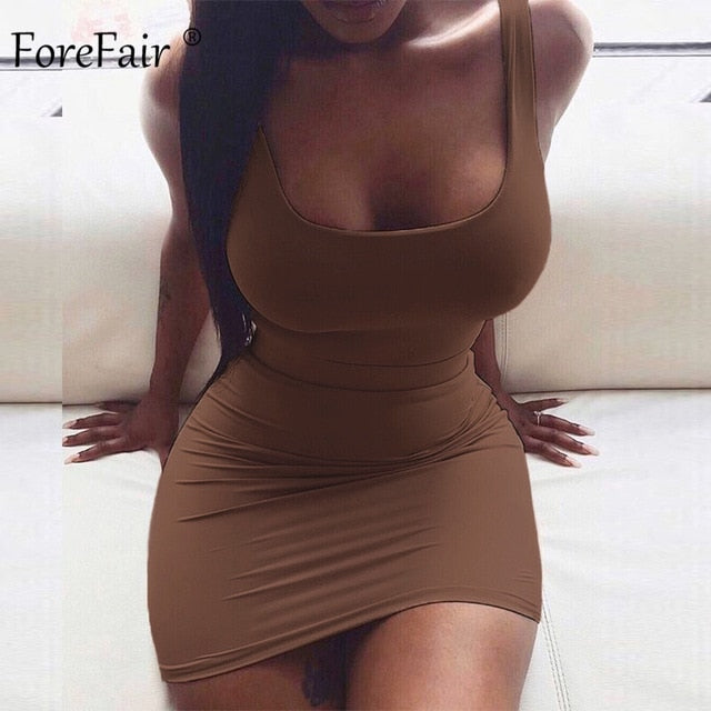 Solid Summer Dress Sexy Square Neck Casual Close Fitting Off Shoulder Short Bodycon Stretchy Dress