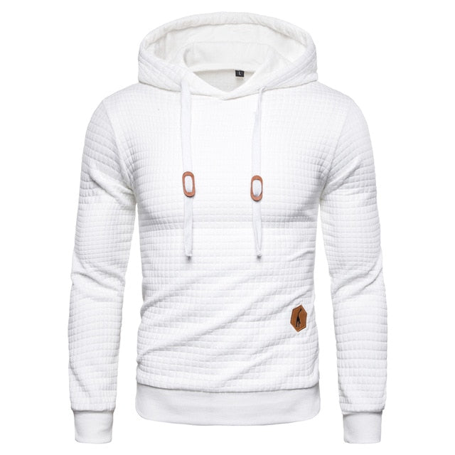 New Spring Autumn Hoodies Men Casual Hooded Men's Sweatshirt Plaid Pullover Hoodie