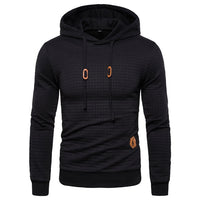 New Spring Autumn Hoodies Men Casual Hooded Men's Sweatshirt Plaid Pullover Hoodie