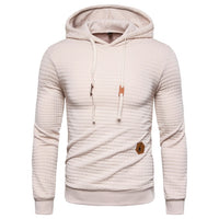 New Spring Autumn Hoodies Men Casual Hooded Men's Sweatshirt Plaid Pullover Hoodie