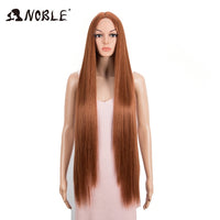 Noble Cosplay Wigs For Black Women Straight Synthetic Lace Front Hair 38 Inch Ombre Lace Front Wig Cosplay Blonde Lace Front Wig